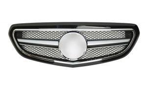 Решетка радиатора AMG Style Glossy Black для Mercedes Benz E Class W212 2014-2015 (Facelift Basic Trim)